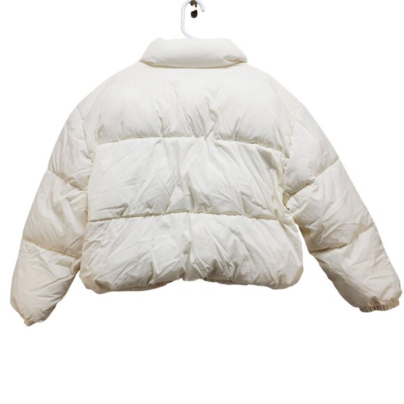 Womens Size 2X White Puffer Jacket With Pockets - Picture 4 of 5